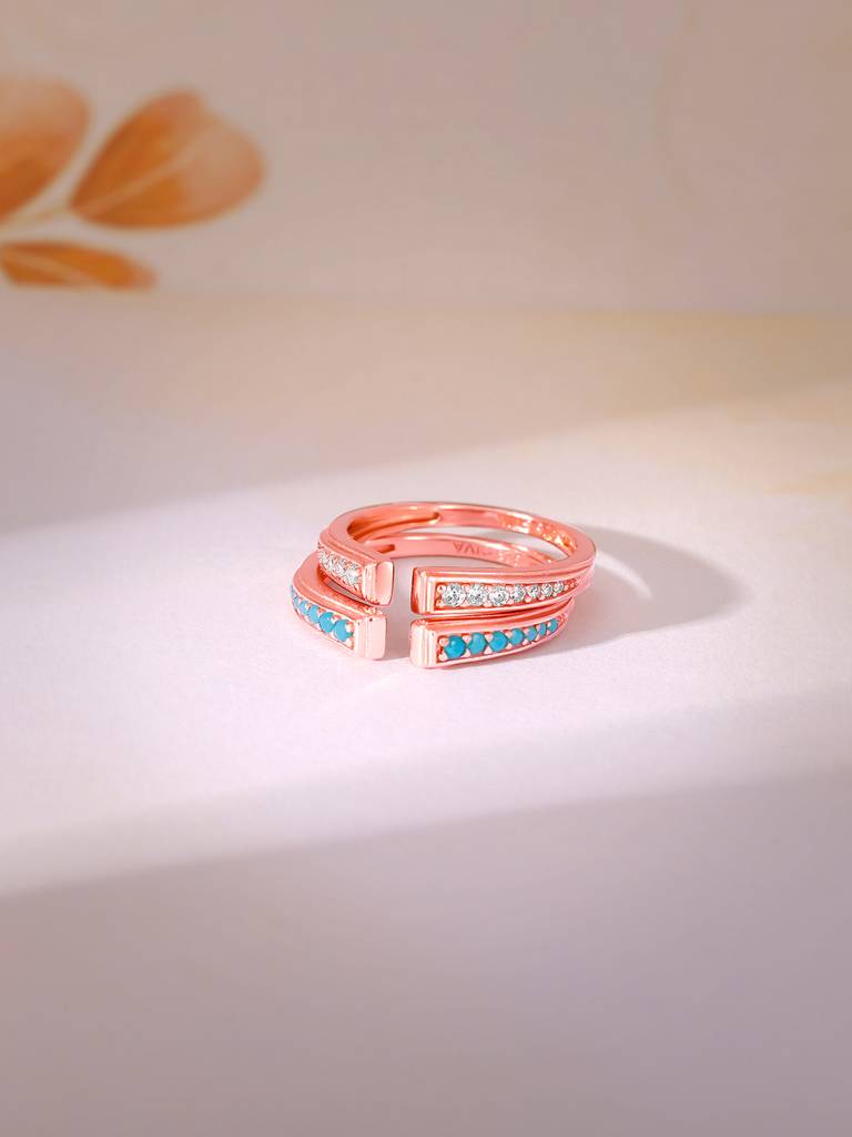 925 Silver Rose Gold Bird Stack Rings For Women : R01690R01769