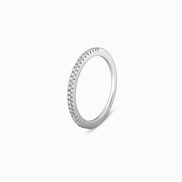 Giva 925 Sterling Silver Black In Sync Rings,Fixed Size, Indian - 12 | Gifts For Women And : R01695