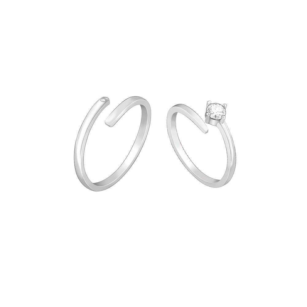 Giva 925 Sterling Silver Better Twogether Couple Rings,Adjustable|Gift For Valentine | Gift For Girlfriend : R01702