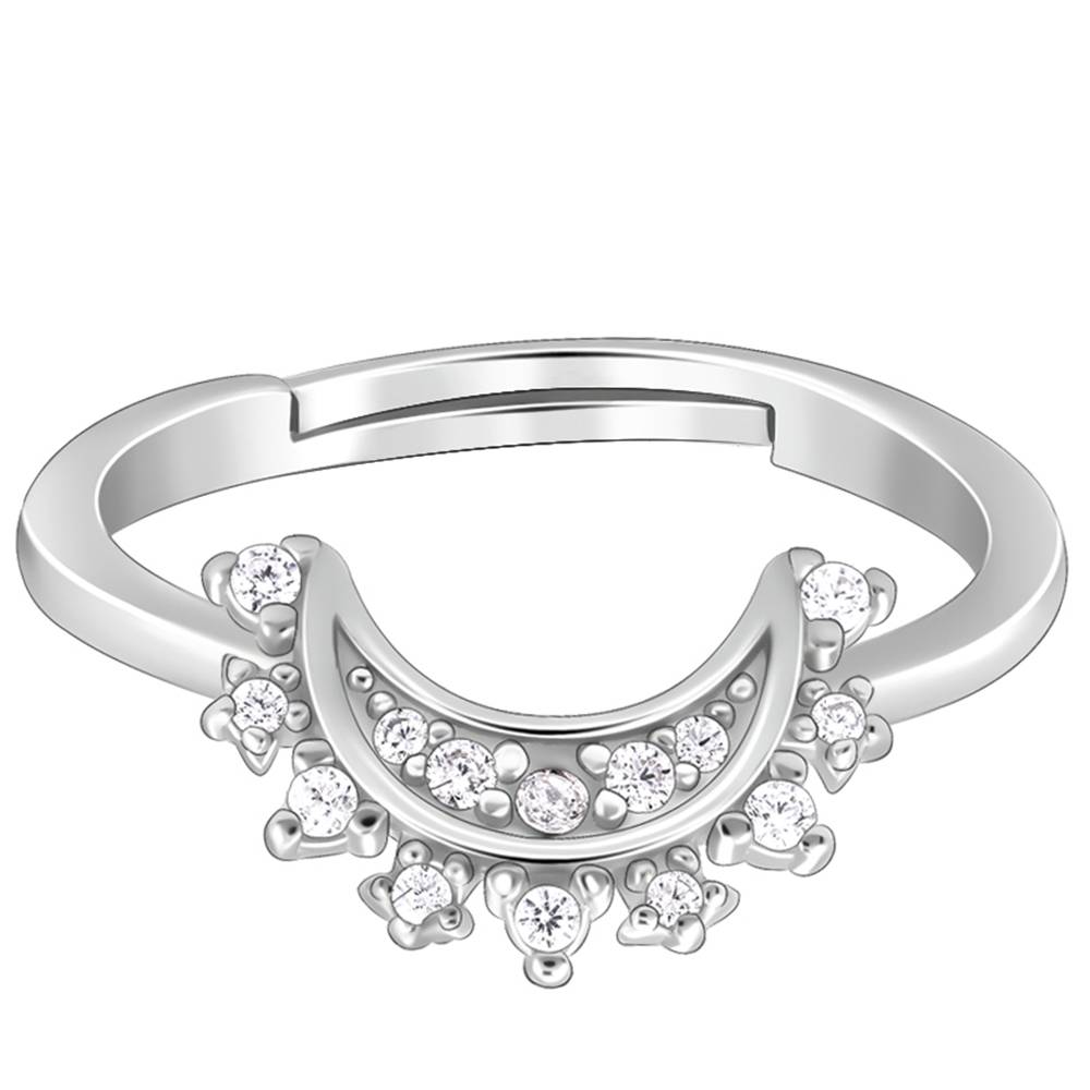 Giva 925 Silver See The Moon Ring, Adjustable | Gifts For Women And Girls | With Certificate Of Authenticity And 925  : R01714