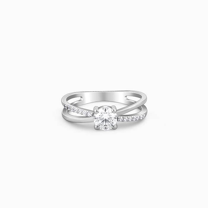 Giva 925 Silver Glittering Ring,Fixed Size| Gifts For Women And Girls | With Certificate O : R01716