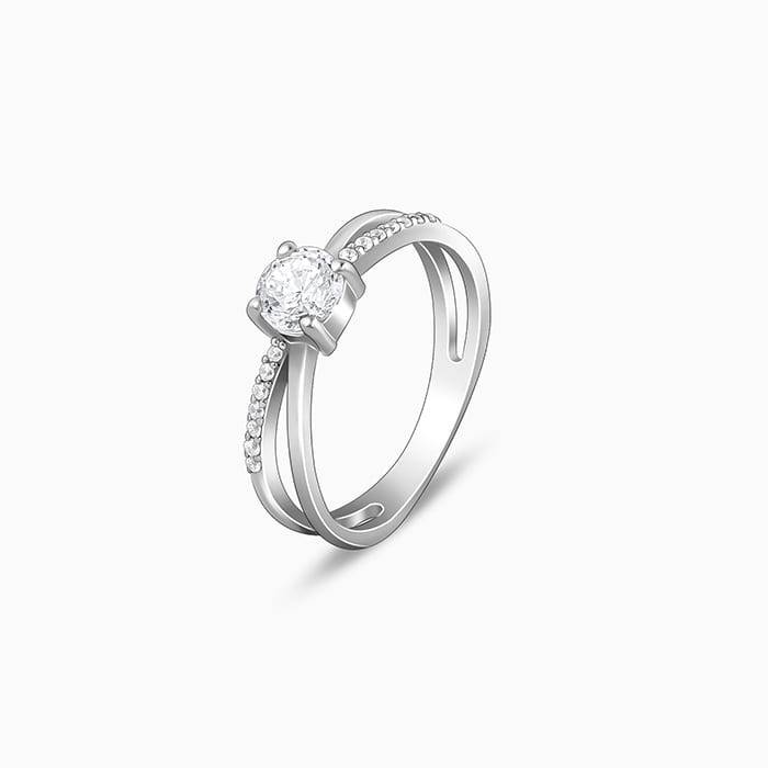 Giva 925 Silver Glittering Ring,Fixed Size| Gifts For Women And Girls | With Certificate O : R01716
