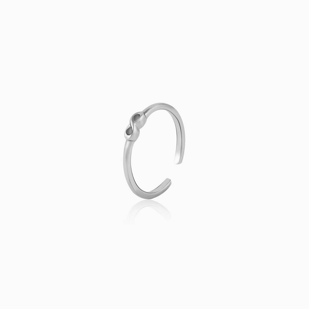 Giva 925 Sterling Silver Minimal Ecstasy Mid Ring, Adjustable | Gifts For Women And Girls  : R0172