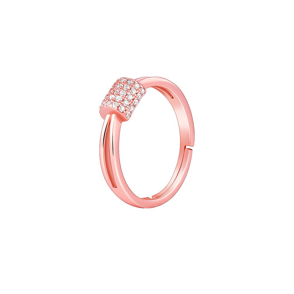 Giva 925 Silver Rose Gold Lucky Loop Ring, Adjustable : R01730