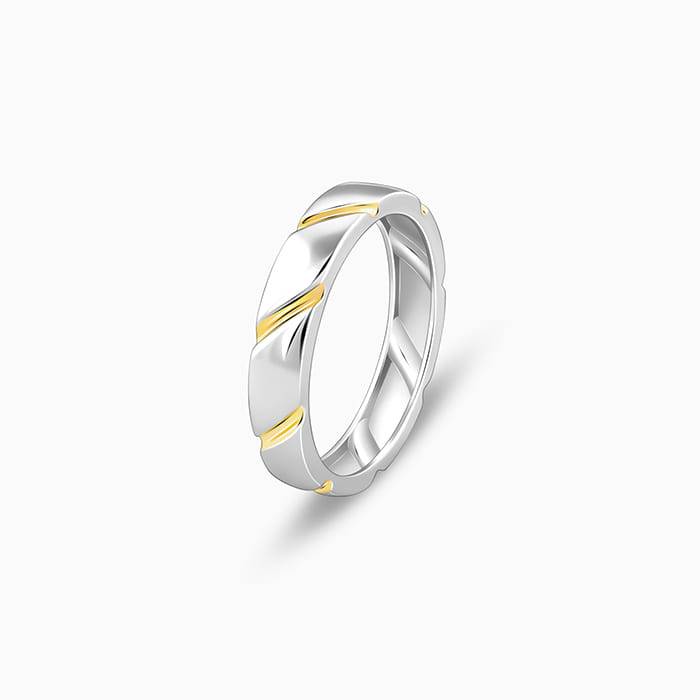 Giva 925 Silver Dual Tone Charismatic Ring For Him,Fixed Size,Indian - 22 | Gifts For Men And Boys | : R01740