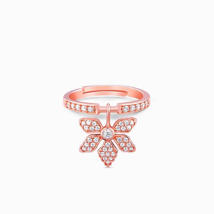 Rose Gold Pink Exotic Ebony Ring, Adjustable | Gifts For Women And Girls | With Certificat : R01749