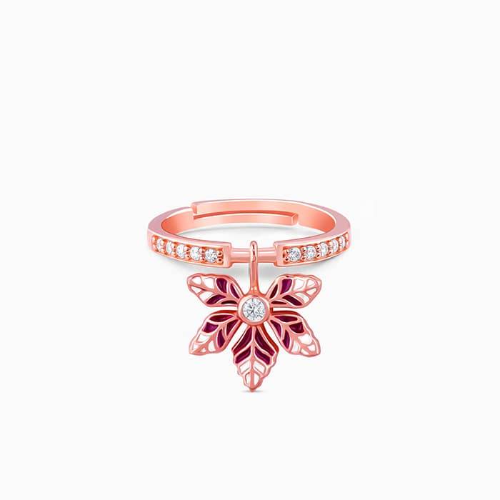 Rose Gold Pink Exotic Ebony Ring, Adjustable | Gifts For Women And Girls | With Certificat : R01749
