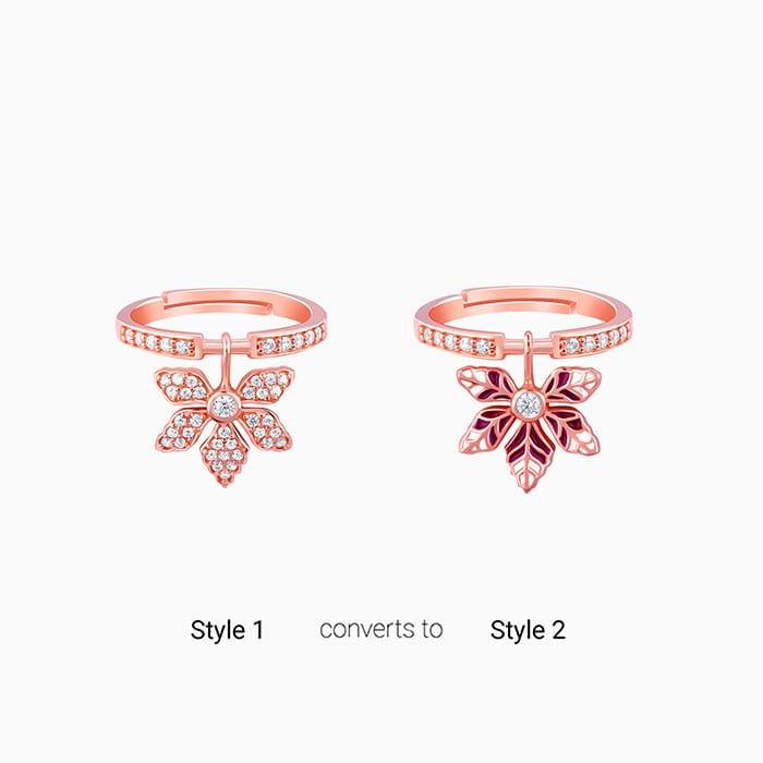 Rose Gold Pink Exotic Ebony Ring, Adjustable | Gifts For Women And Girls | With Certificat : R01749