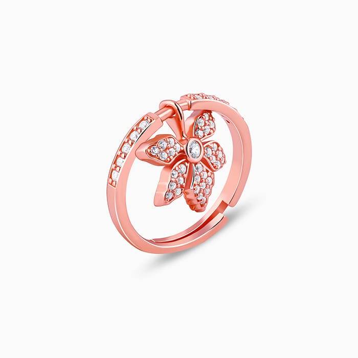 Rose Gold Pink Exotic Ebony Ring, Adjustable | Gifts For Women And Girls | With Certificat : R01749