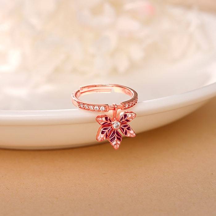 Rose Gold Pink Exotic Ebony Ring, Adjustable | Gifts For Women And Girls | With Certificat : R01749