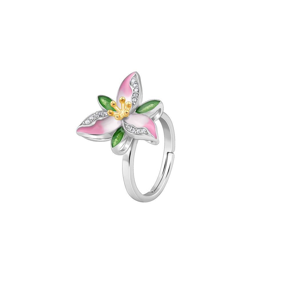 Giva 925 Silver Convertible Pink Trillium Set : R01750CH0142