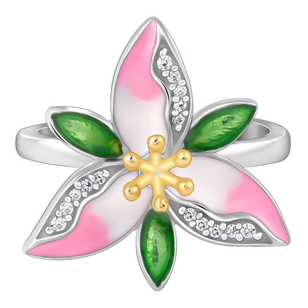 Giva 925 Silver Convertible Pink Trillium Set : R01750CH0142
