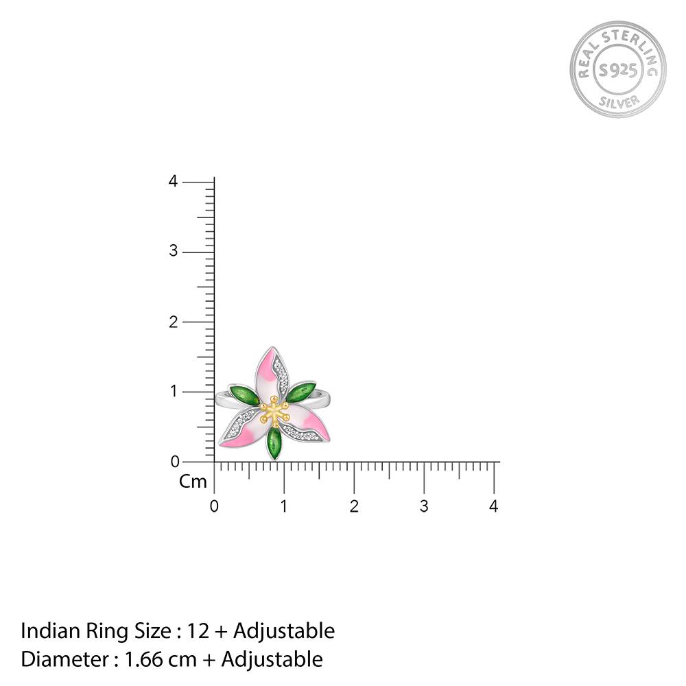 Giva 925 Silver Convertible Pink Trillium Set : R01750CH0142