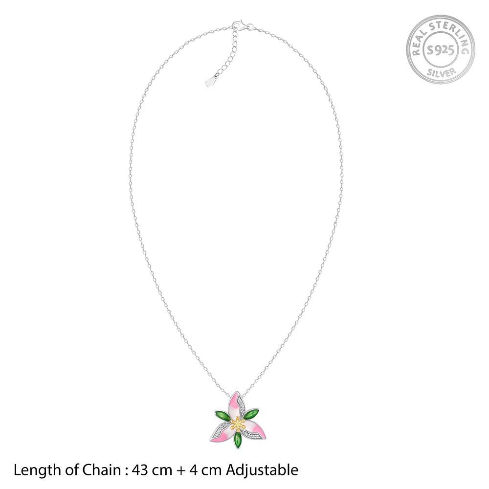 Giva 925 Silver Convertible Pink Trillium Set : R01750CH0142