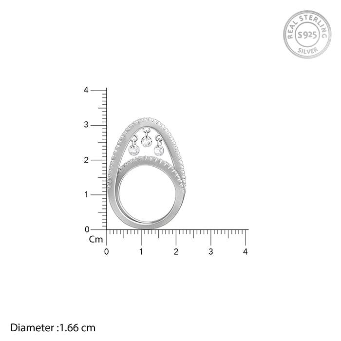 Giva 925 Silver Grace Away Ring,Fixed Size| Gifts For Women And Girls | With Certificate O : R01751