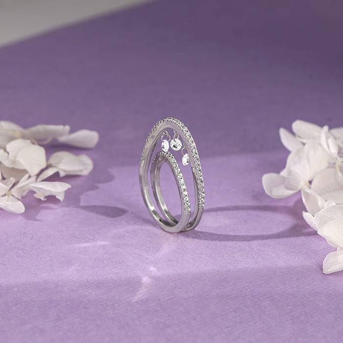 Giva 925 Silver Grace Away Ring,Fixed Size| Gifts For Women And Girls | With Certificate O : R01751