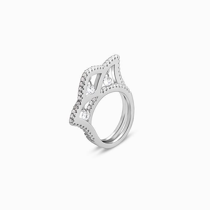 Giva 925 Silver Graceful Crown Ring,Fixed Size| Gifts For Women And Girls | With Certifica : R01755