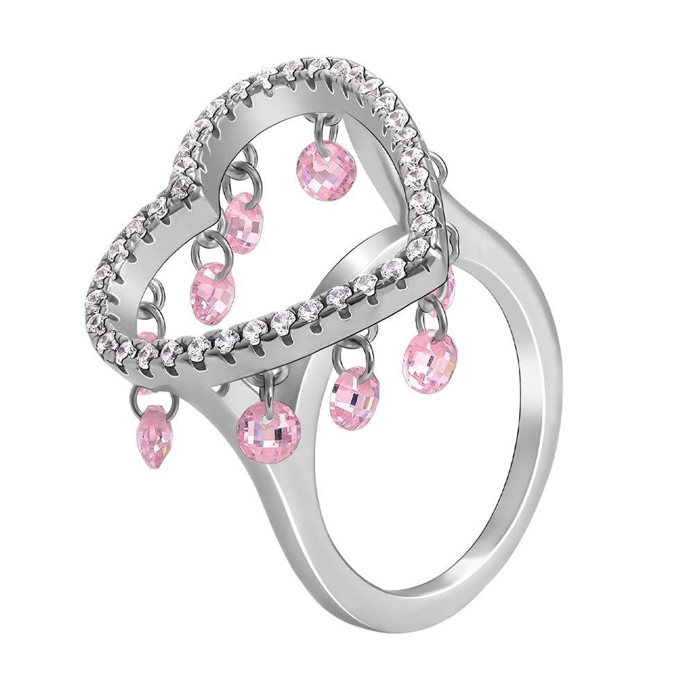 Giva 925 Silver Love In Charm Ring,Fixed Size : R01758