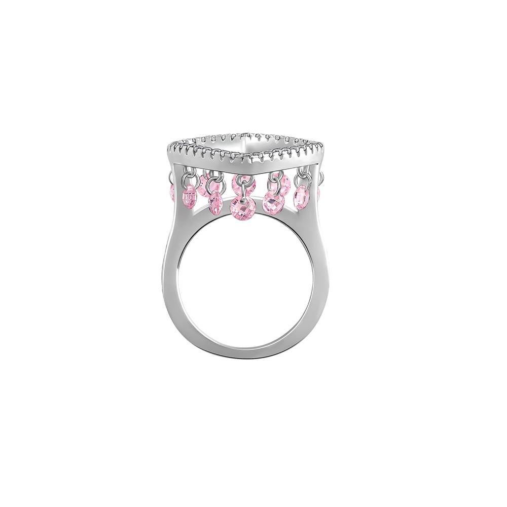 Giva 925 Silver Love In Charm Ring,Fixed Size : R01758