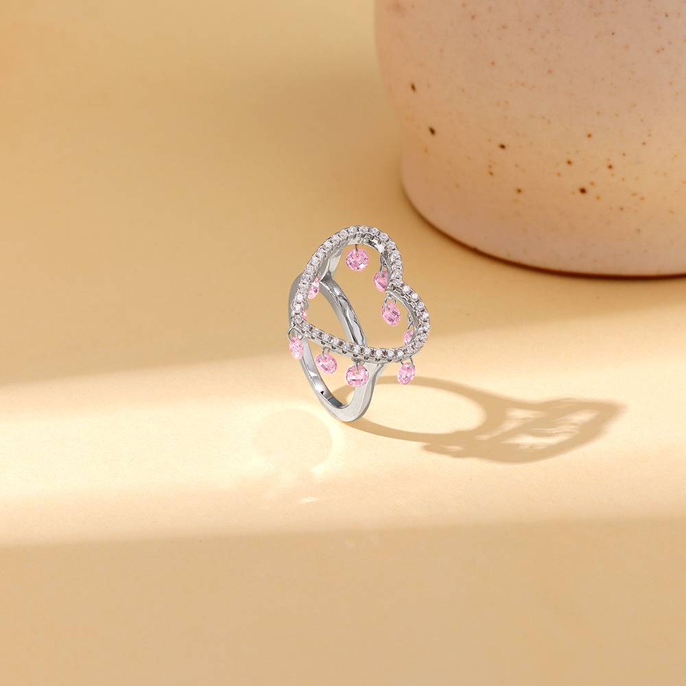 Giva 925 Silver Love In Charm Ring,Fixed Size : R01758