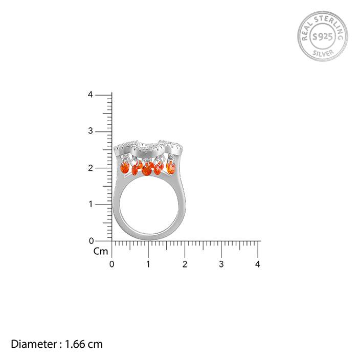 Giva 925 Silver Floret Charm Ring,Fixed Size| Gifts For Women And Girls | With Certificate Of Authen : R01759