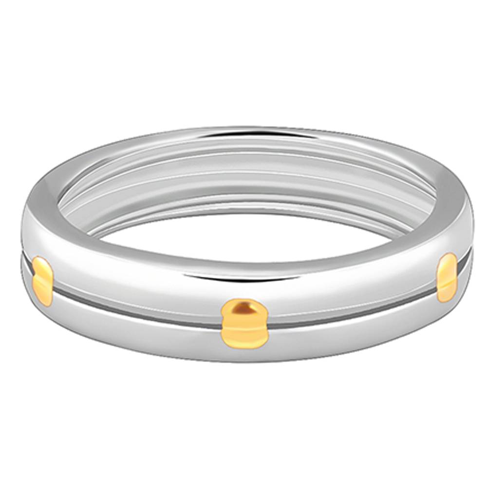 Giva 925 Silver Dual Tone Confidence Band For Him ,Fixed Size,Indian - 22 | Gifts For Men And Boys : R01760