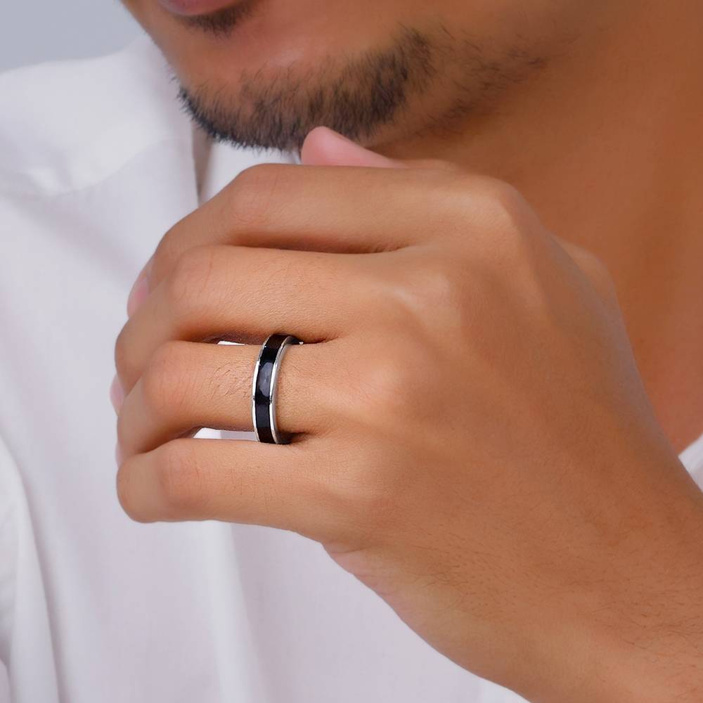 Giva 925 Silver Admirable Band For Him,Fized Size,Indian - 23 | Gifts For Men And Boys : R01761