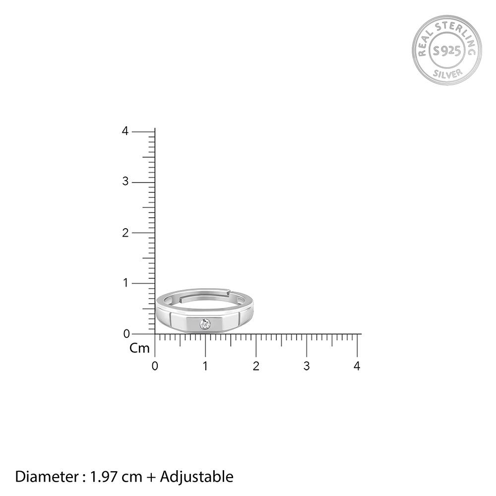 Giva 925 Silver Generosity Ring For Him,Adjustable| Gifts For Men And Boys : R01763