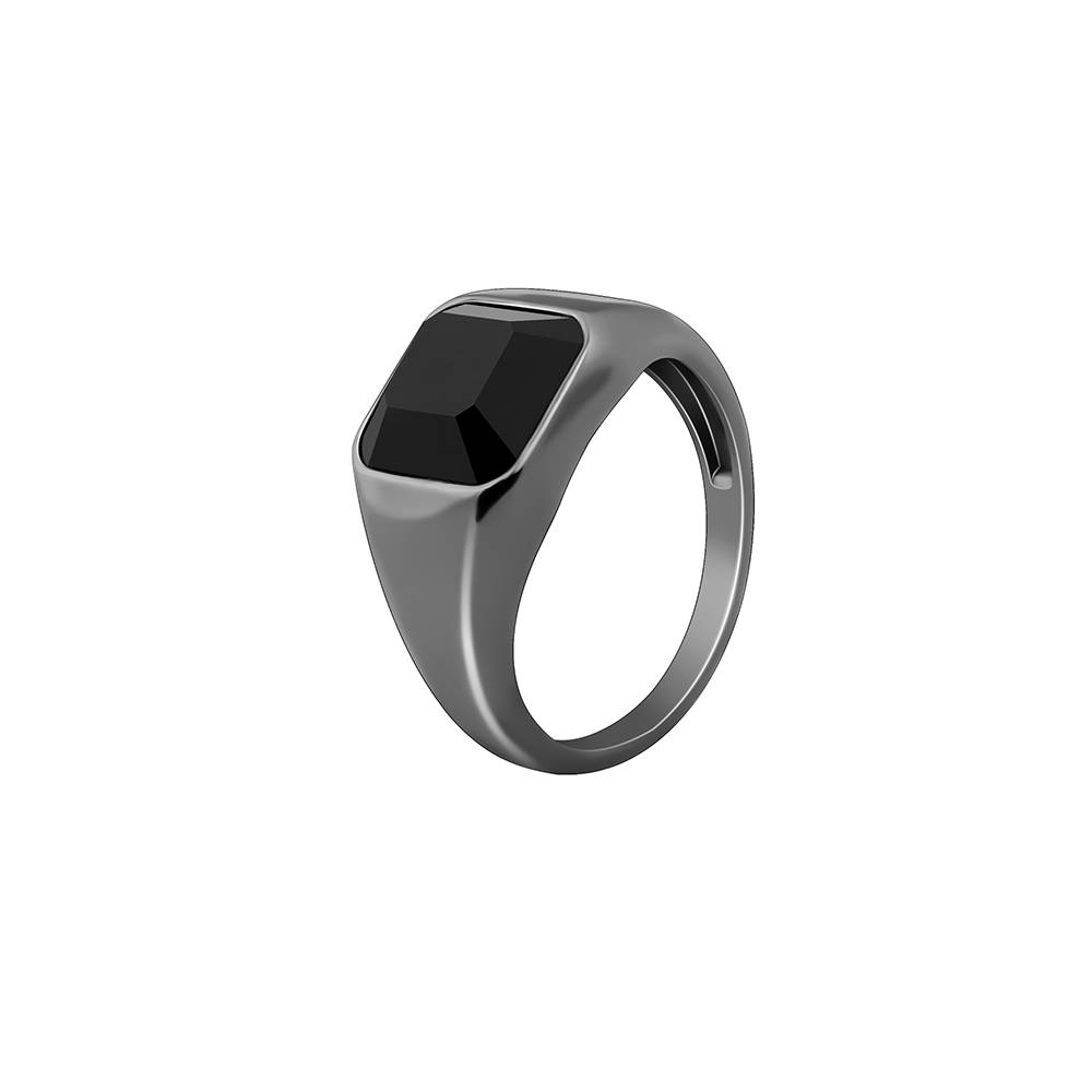 Giva 925 Silver Black Rhodium Truly Bold Ring For Him,Fixed Size, Indian - 23| Gifts For Men And Boys : R01765