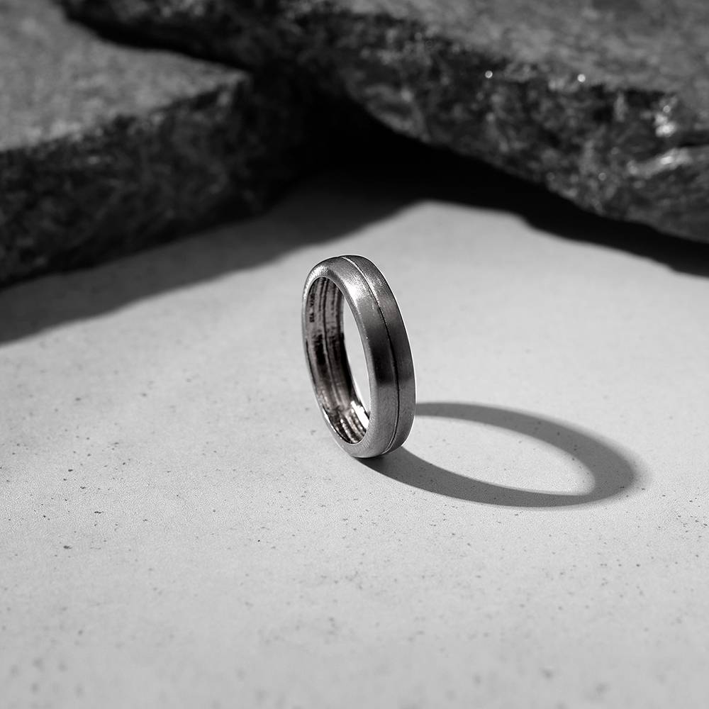 Giva 925 Silver Black Rhodium Around You Band For Him,Fized Size,Indian - 22| Gifts For Men And Boys : R01766