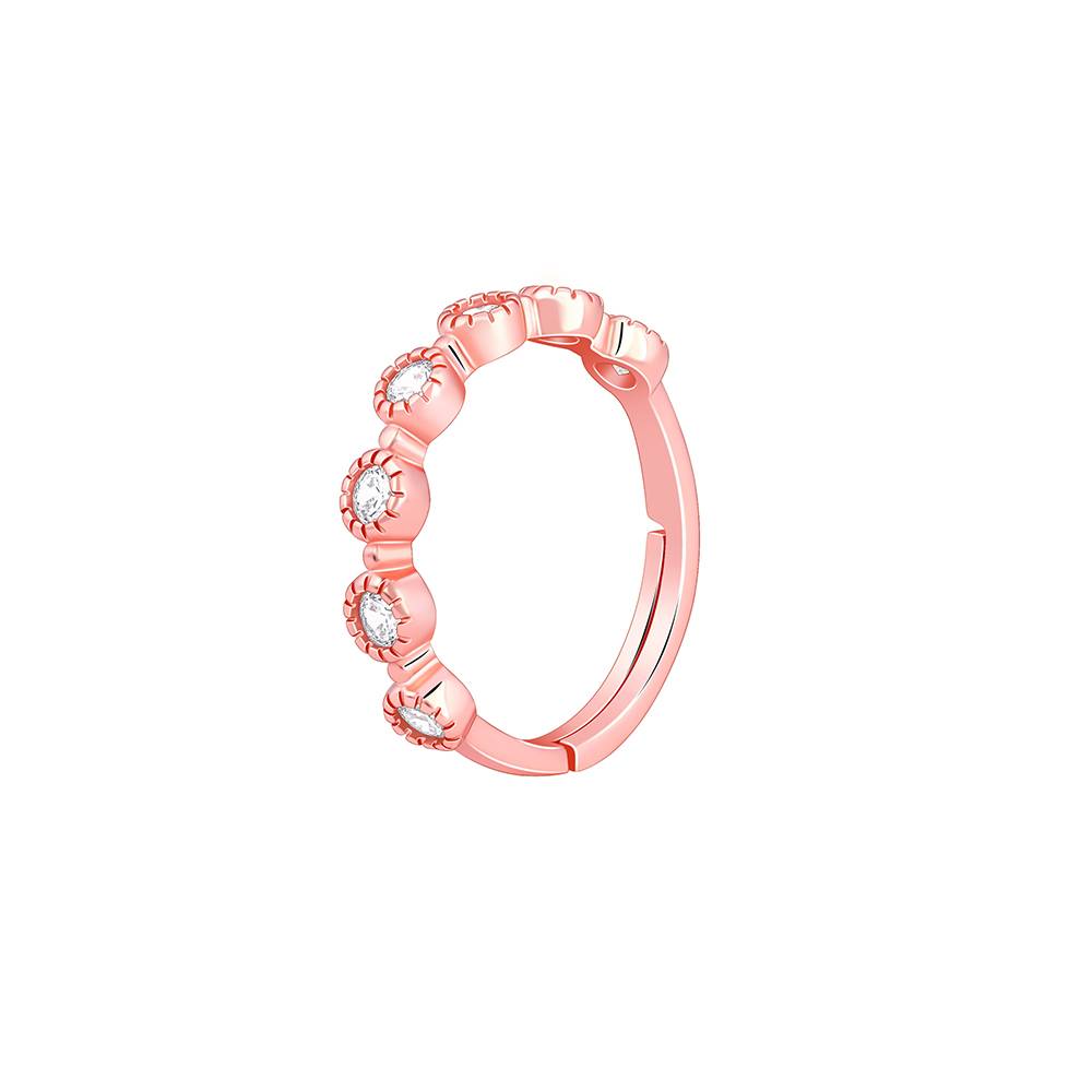 Giva 925 Silver Rose Gold Zircon Melange Ring : R01781