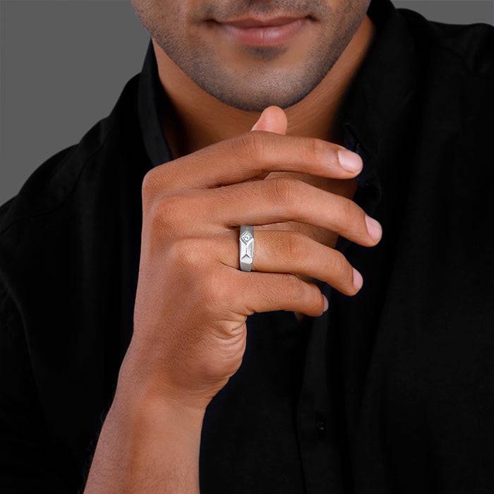 Giva 925 Silver Racy Rugged Ring For Him,Adjustable | Gifts For Men And Boys | With Certif : R01785