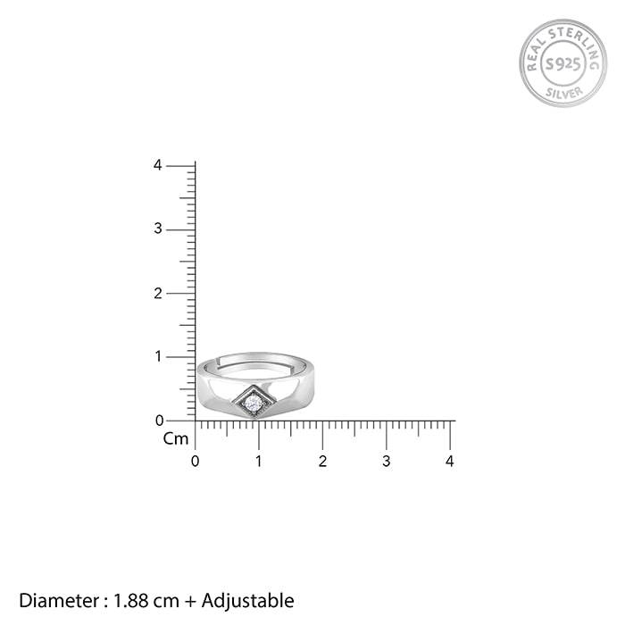 Giva 925 Silver Racy Rugged Ring For Him,Adjustable | Gifts For Men And Boys | With Certif : R01785