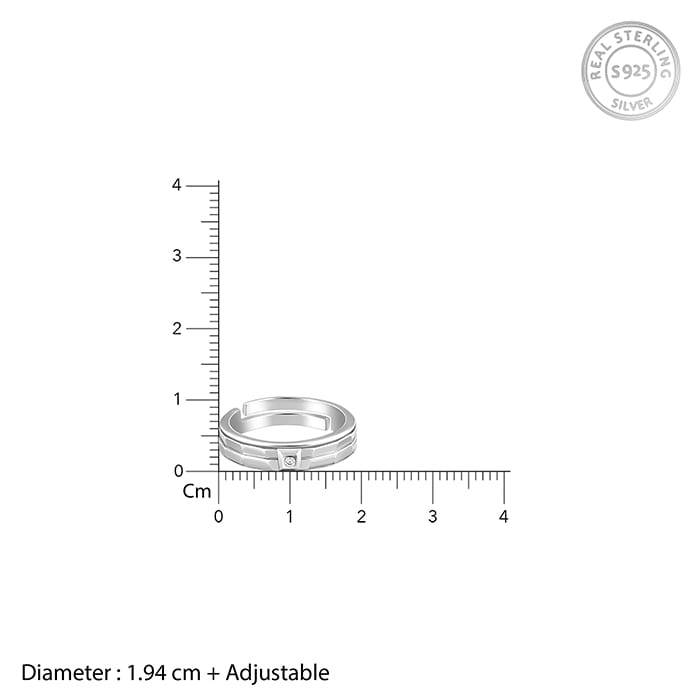 Giva 925 Silver Figo Ring For Him,Adjustable| Rings To Gift Men & Boys| With Certificate Of Authenti : R01786