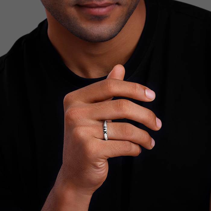 Giva 925 Silver Roman Bands,Fixed Size,Indian - 20| Gifts For Men And Boys | With Certific : R01797