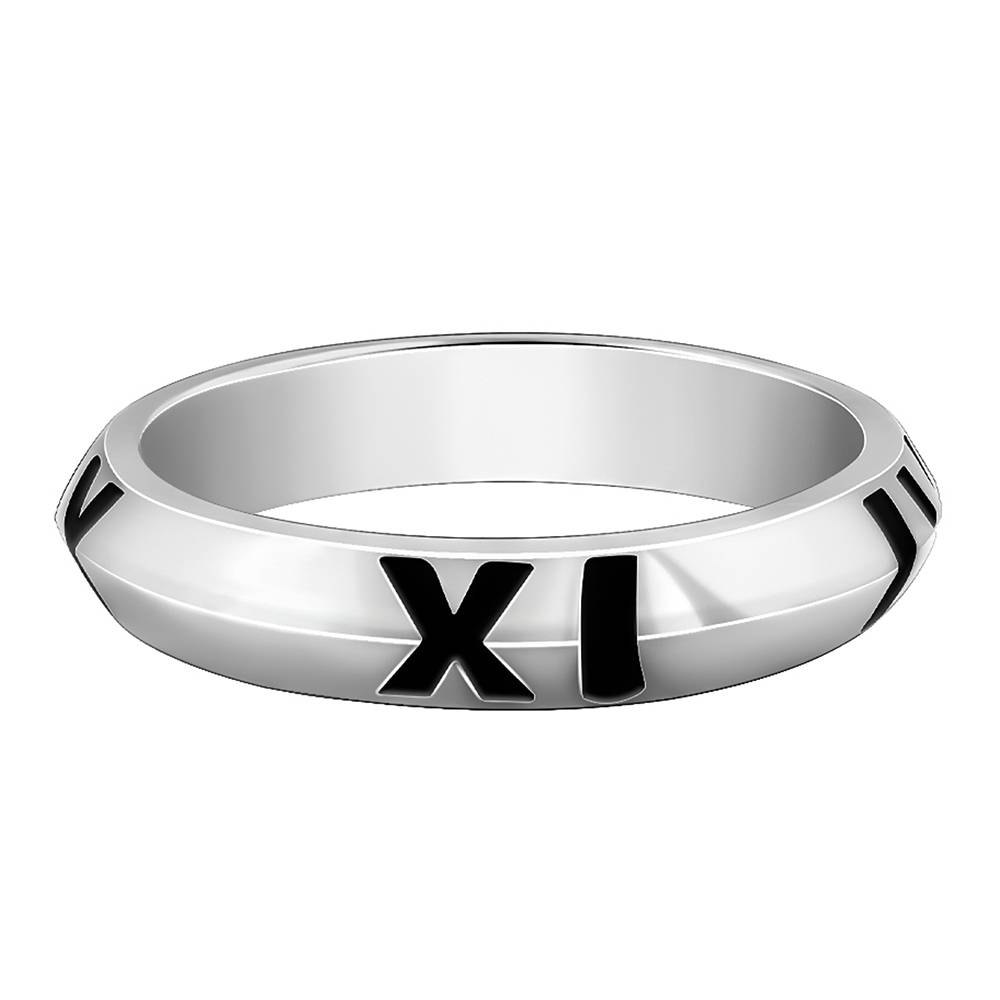 Giva 925 Silver Roman Rings For Him,Fixed Size, Indian - 17| Gifts For Men And Boys | With Certificate Of Auth : R01798
