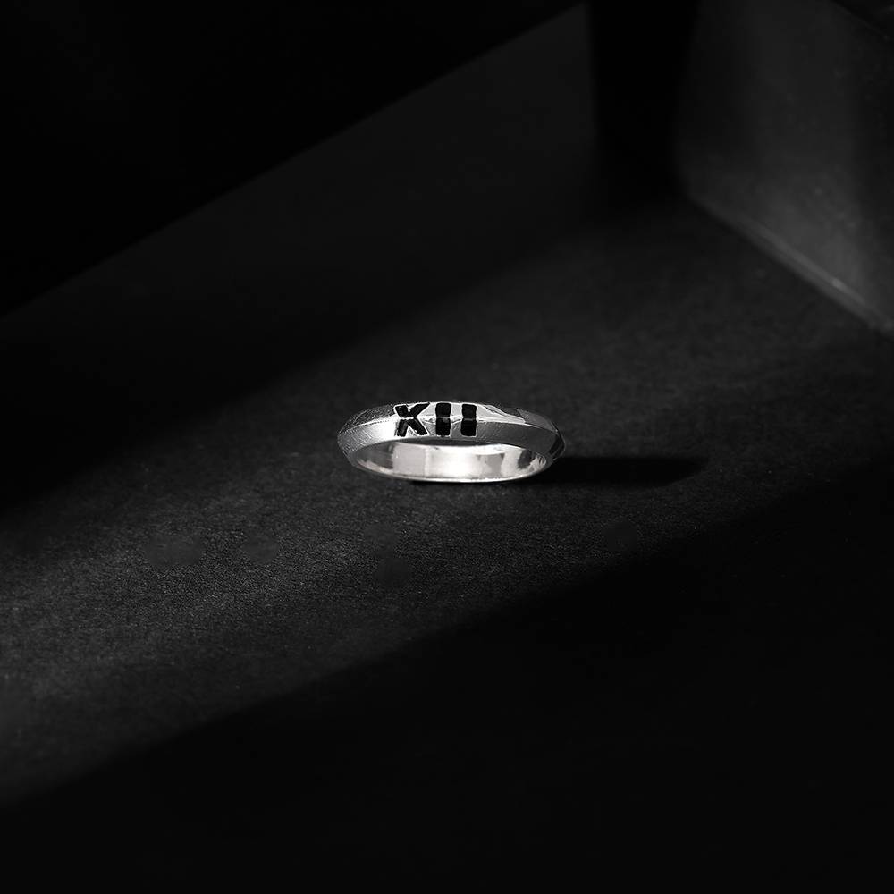 Giva 925 Silver Roman Rings For Him,Fixed Size, Indian - 17| Gifts For Men And Boys | With Certificate Of Auth : R01798