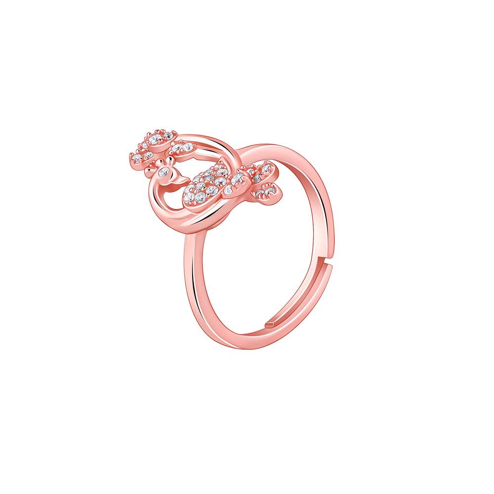 Giva 925 Silver Rose Gold Mayil Ring : R01809