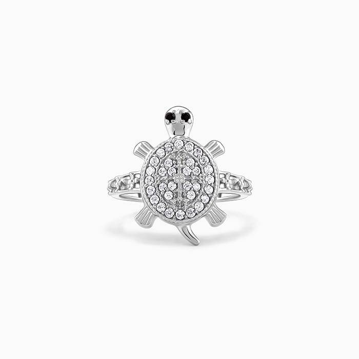 Silver Wise Tortoise Ring For Him : R01812_17