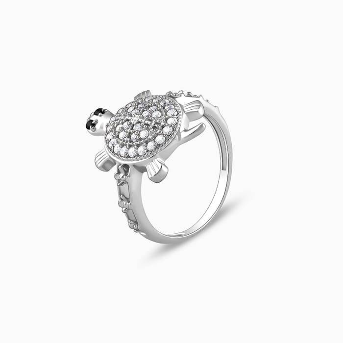Silver Wise Tortoise Ring For Him : R01812_17