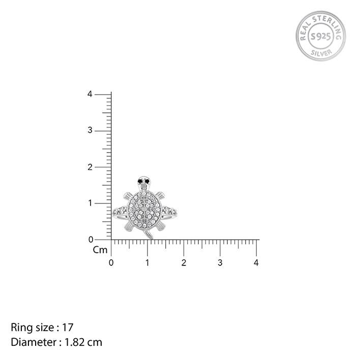 Silver Wise Tortoise Ring For Him : R01812_17