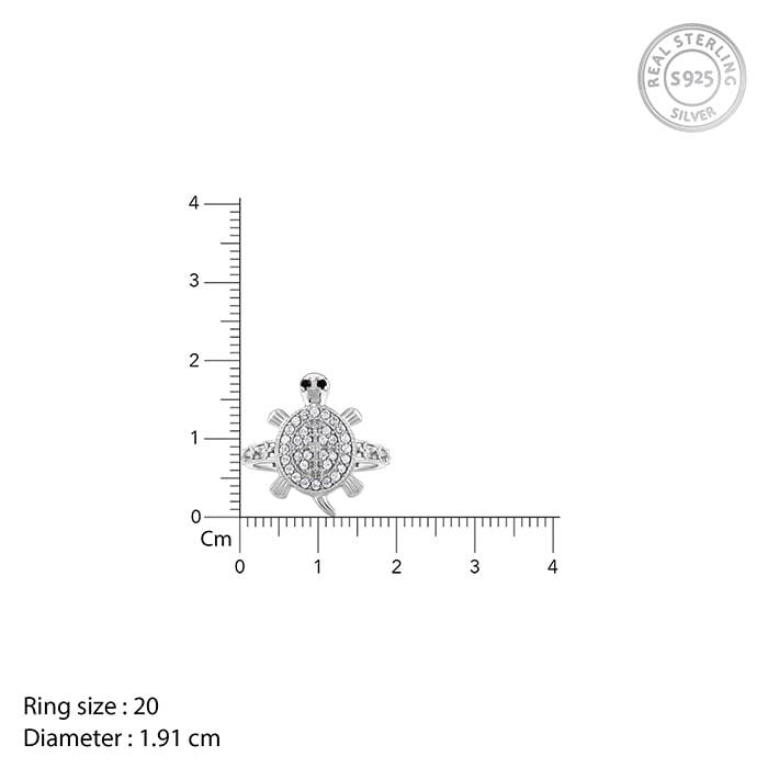 Silver Wise Tortoise Ring For Him : R01812_17