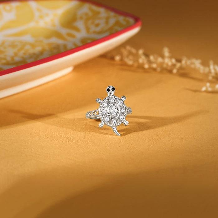 Giva 925 Silver Classic Tortoise Ring,Fixed Size,Indian 12| Gifts For  Women And Girls With Certificate Of Authenticity And 925 Stamp Months 