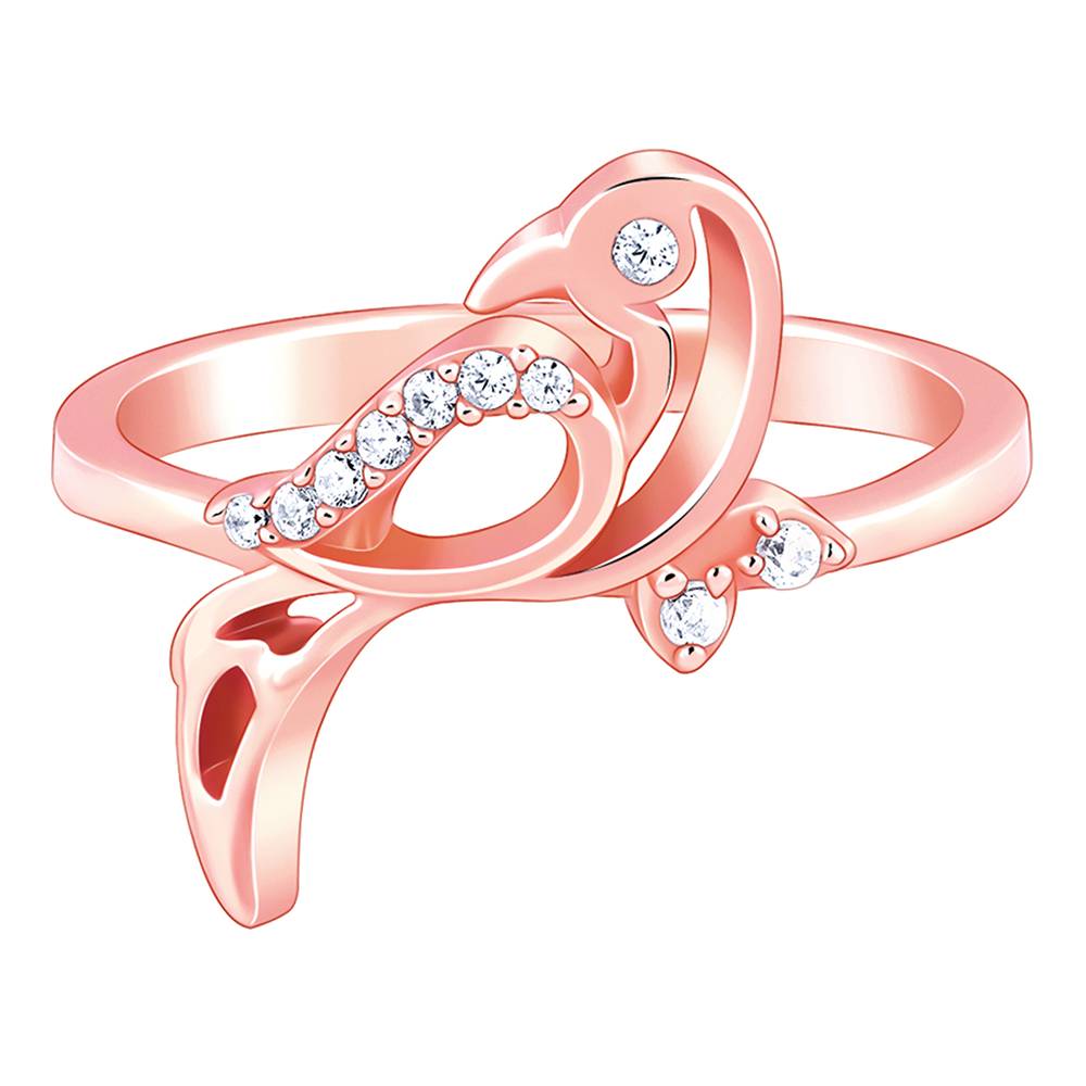 Giva 925 Silver Rose Gold Tota Ring,Fixed Size : R01818