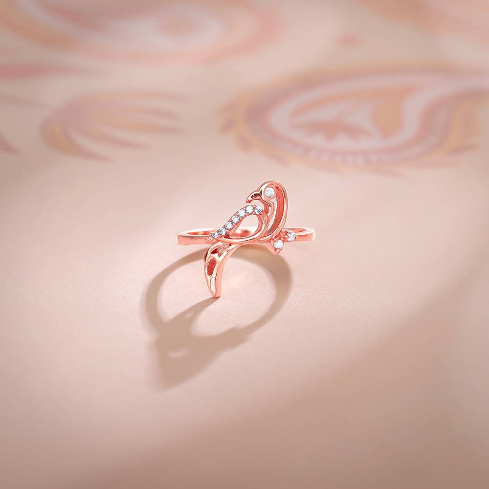 Giva 925 Silver Rose Gold Tota Ring,Fixed Size : R01818