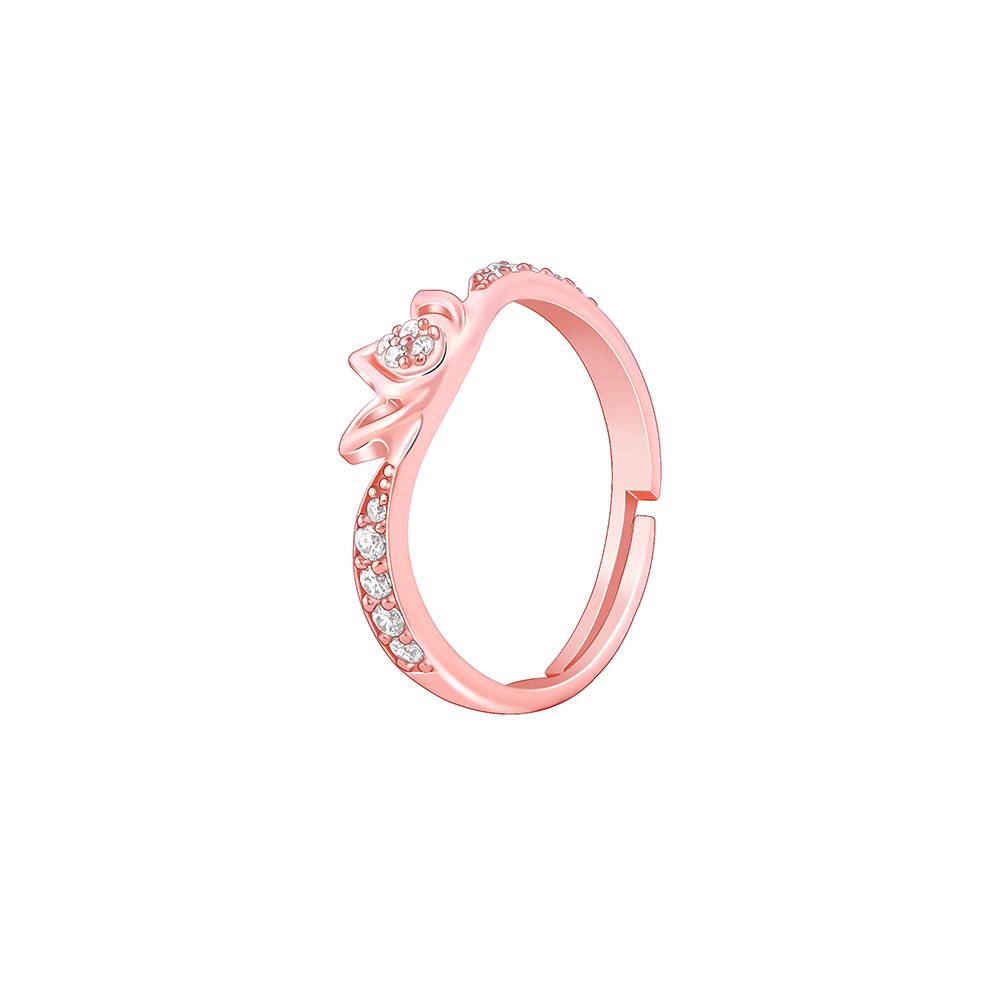 Giva 925 Silver Rose Gold Mridul Kamal Ring : R01820
