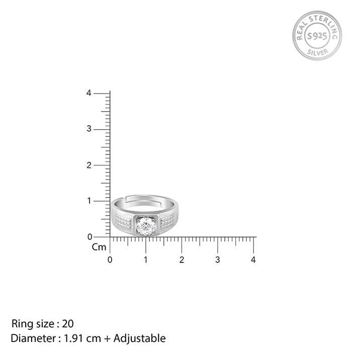 Giva 925 Silver Macho Ring For Him,Fixed Size,Indian - 20,| Gifts For Mens And Boys| With  : R01833