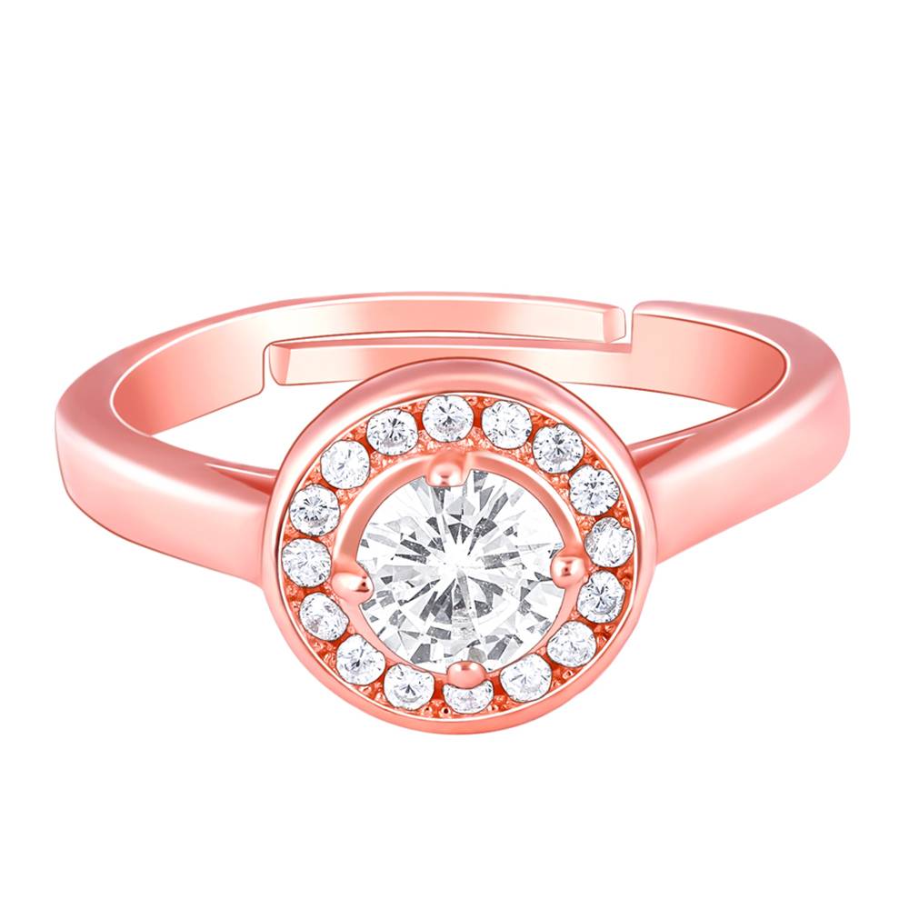 Giva 925 Silver Rose Gold Magical World Ring, Adjustable : R01835