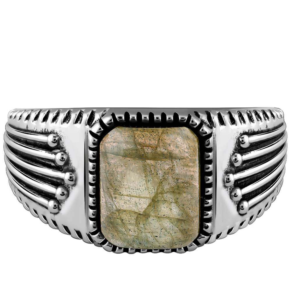 Giva 925 Silver Oxidised Silver Heritage Ring For Him,Indian - 20 : R01839