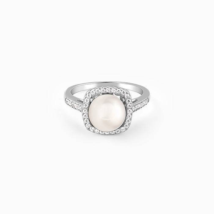 Giva 925 Silver Pearl Stunner Ring, Indian - 12| Gifts For Women And Girls | With Certific : R01845